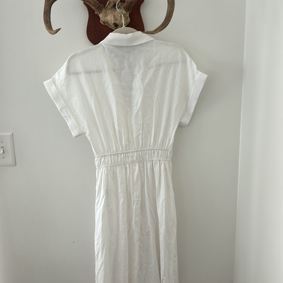 Zara brand new dress with tags. Xs. White linen. - Picture 6 of 6